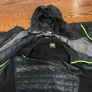 The North Face Black and Gray Hooded Jacket